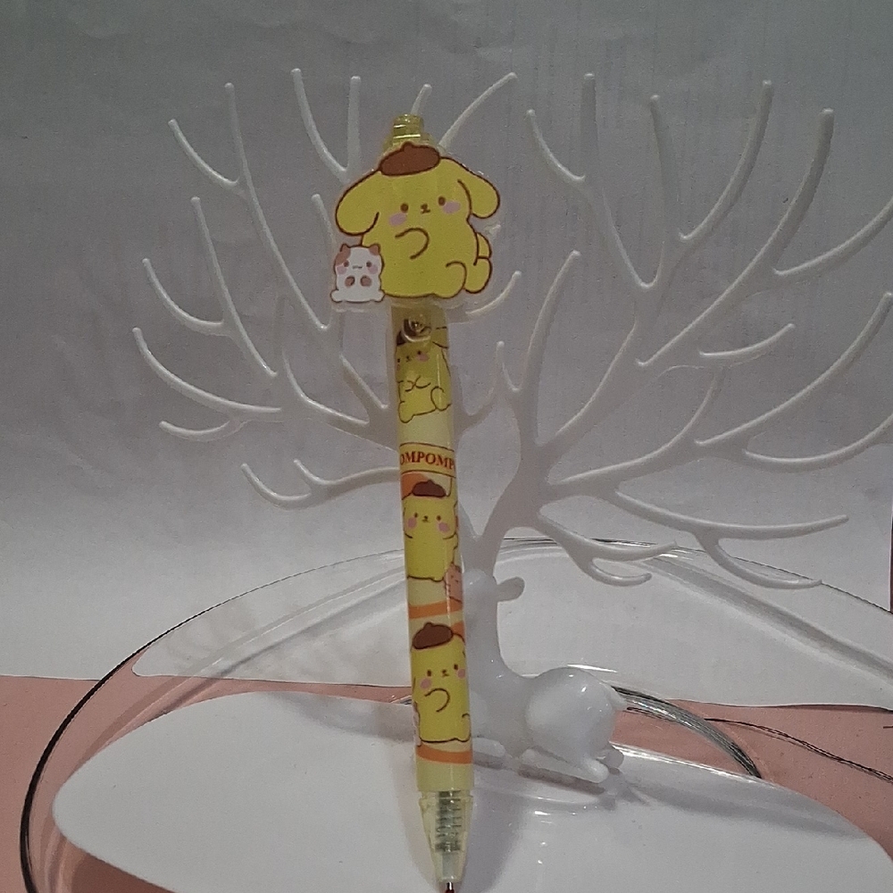 Cute Yellow Character Pen, Pompompuri . Cute Character Pen .